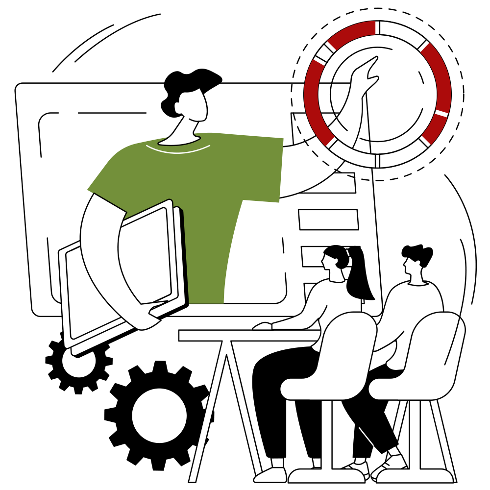 Vector illustration of a student learning science at a desk, representing the comprehensive subject coverage in SAT prep.