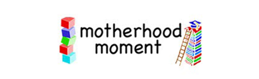 Logo of "Motherhood Moment" with cartoon books, representing expert advice on SAT prep and study tips for busy moms and students.